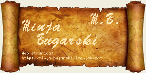 Minja Bugarski vizit kartica